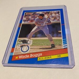 Wade Boggs Rare Error! 1991 Donruss Baseball Card (no dot after inc) Vintage